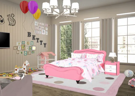 Room for little girl Design Rendering