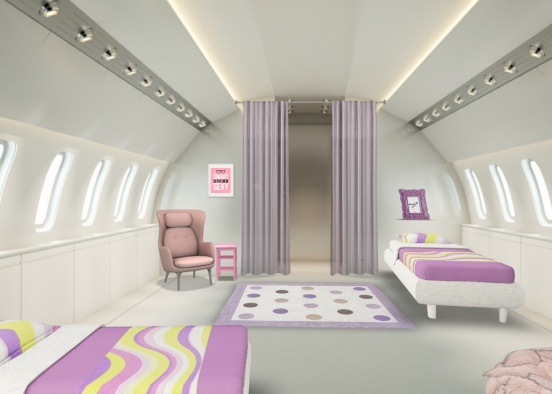 Shades of pink private jet 🛩💕💗💓 Design Rendering