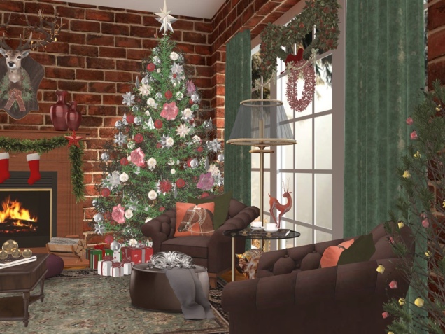 Cozy fireplace