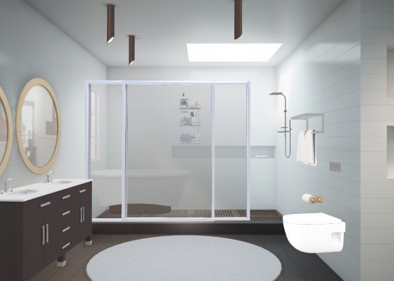 Modern Bathroom  Design Rendering