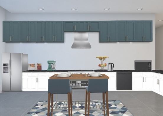 Blue kitchen 🦋 Design Rendering