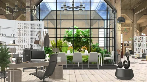 Nature Inspired Modern Office & Meeting Room