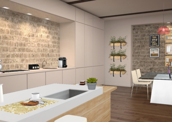 Cozinha moderna Design Rendering