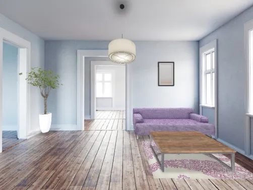 Blue and purple Morandi room