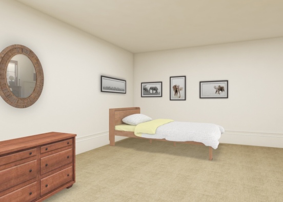 Simple Dorm Design Rendering
