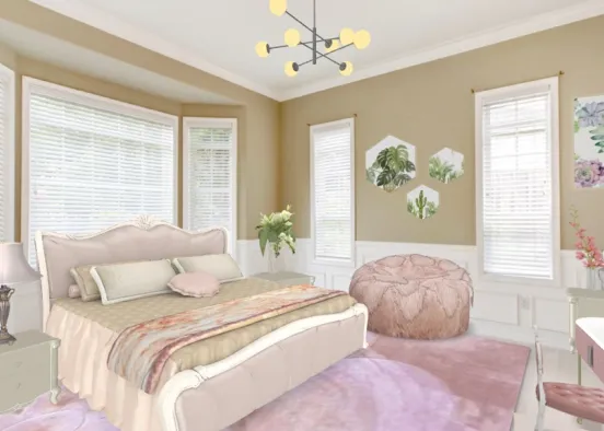 My Pink bedroom Design Rendering