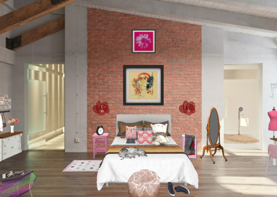 Teen Dream Room Design Rendering