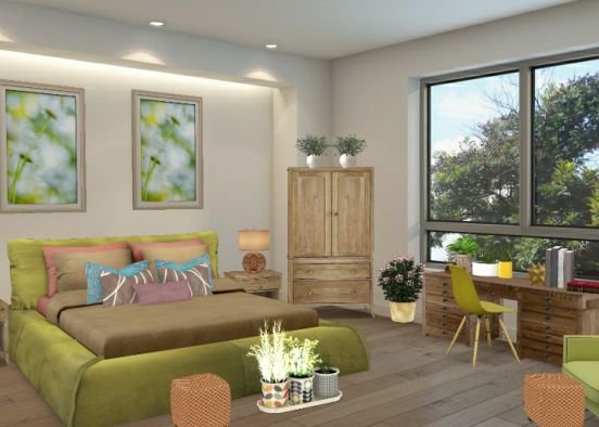 Natural and cozy Design Rendering