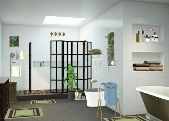Cozy bathroom Design Rendering