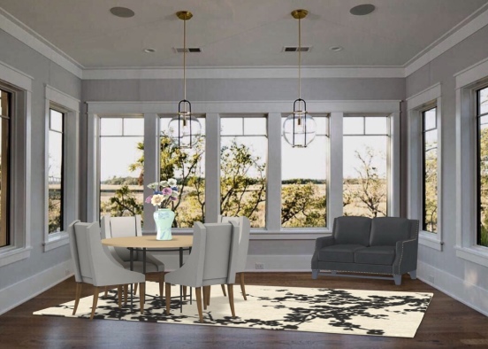 dining and sitting Design Rendering