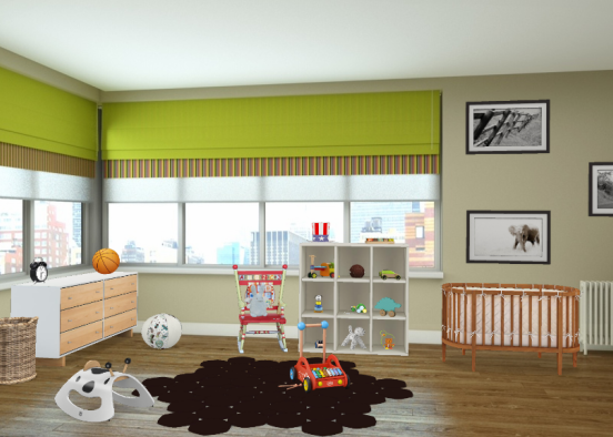 Baby boy room Design Rendering