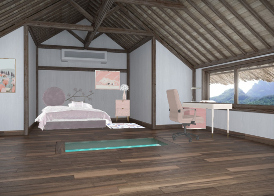 Pink Bedroom 🌸🎫❇️ Design Rendering