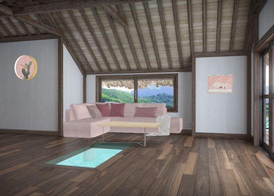 Sala de estar rosa🌸👾🌸 Design Rendering