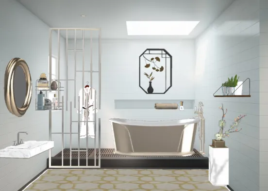 Golden bath Design Rendering