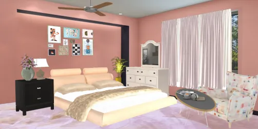 First time to create my own ideal room design. It's all about pink hehe. A girly room style.