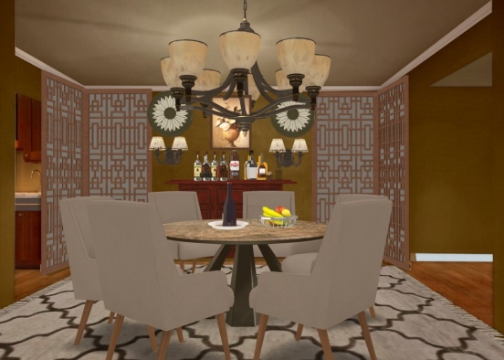 lovely dining room  Design Rendering