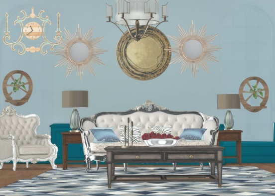 elegant living room 1 Design Rendering