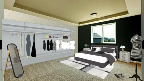 Quarto preto e branco