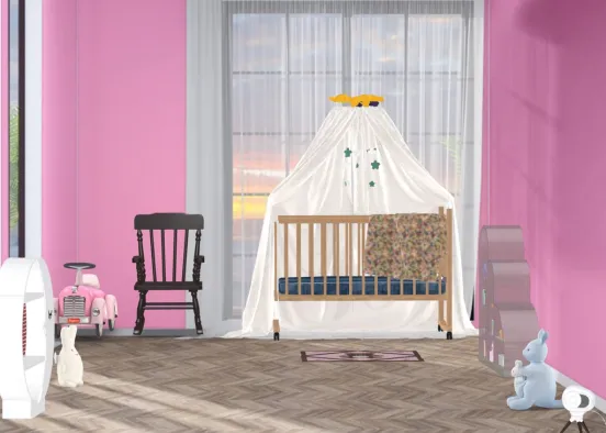 baby girl room Design Rendering