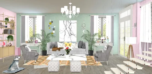 Pastel living room
