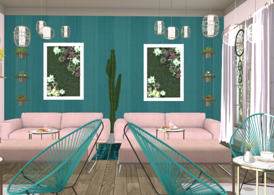 Tropical cafe Design Rendering