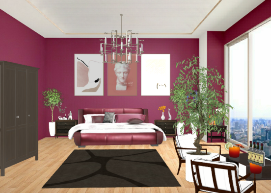Bedroom with a view  Design Rendering
