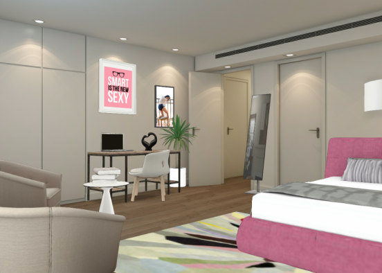 Pink and white Design Rendering
