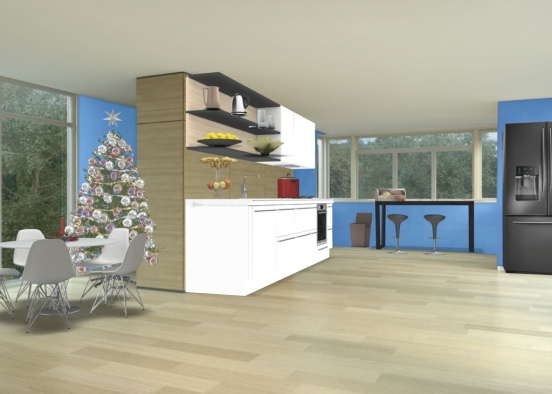 Christmas kitchen  Design Rendering
