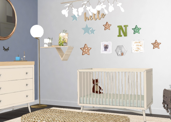 Chambre bébé pour petit budget  Design Rendering