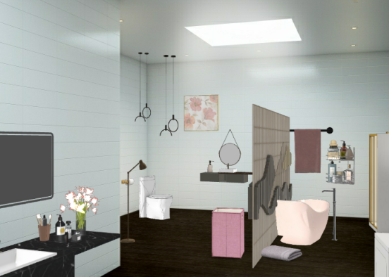 Sakura bathroom Design Rendering