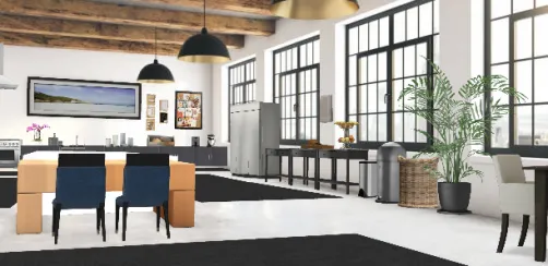 Loft kitchen. 