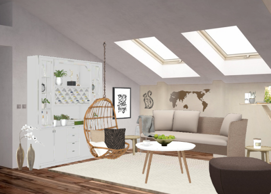Living room 😁💛 Design Rendering
