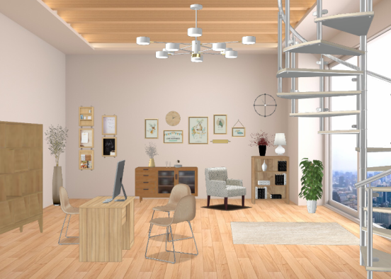 My ideal office.  Design Rendering