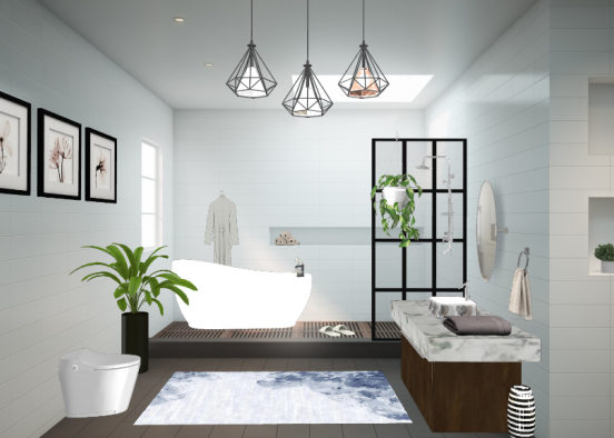 This is my ideal bathroom, do you like? (: Design Rendering