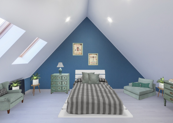 room simple minimalista  Design Rendering