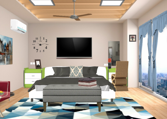 The simple room Design Rendering