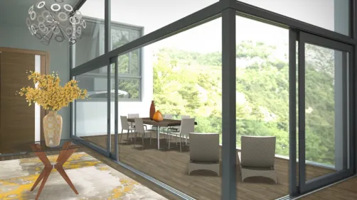 winter home entrance 