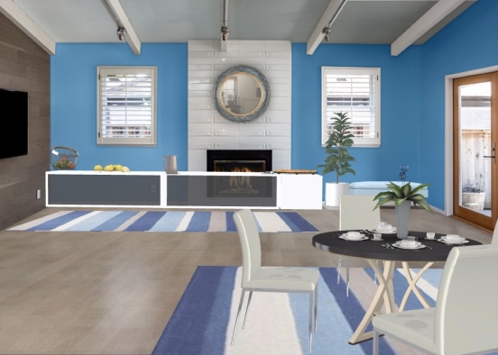 dinning in the blue Design Rendering