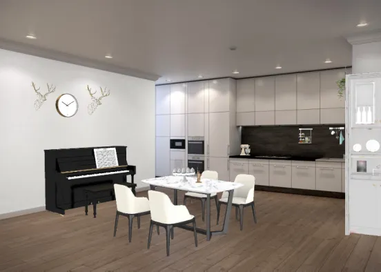 An elegant, classy kitchen design :)  Design Rendering
