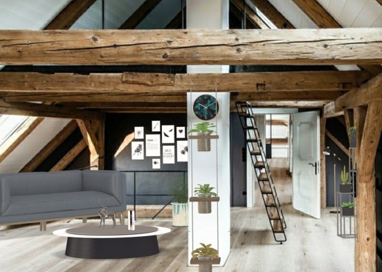 Designer attic home Design Rendering