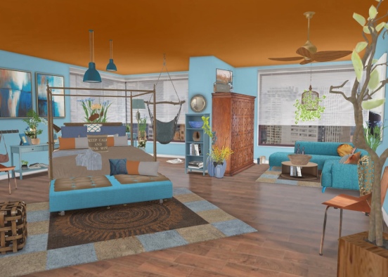 Blues, Browns, and Copper by …Kymphotog  Design Rendering