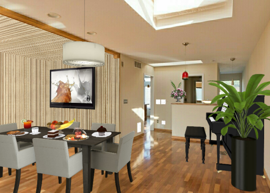 Dinning room ready for party! Design Rendering