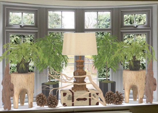 Window Homestyling, Rustic and Forest themed Design Rendering