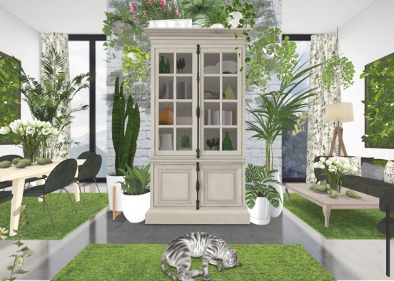 Plant lover Living Space 🌿☘️🌾 Design Rendering
