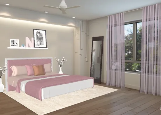 girls bedroom:) p.s.- I’m back💝 Design Rendering