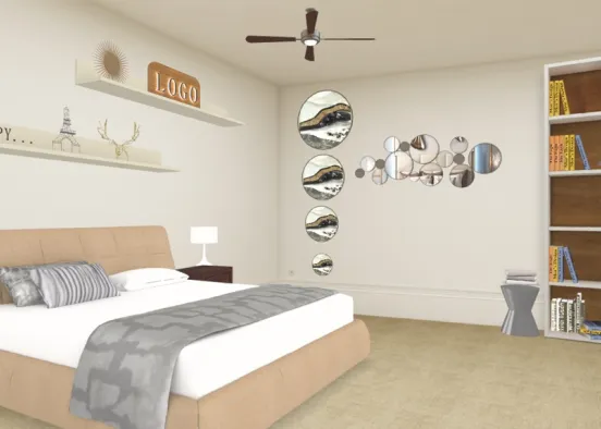 compact bedroom  Design Rendering