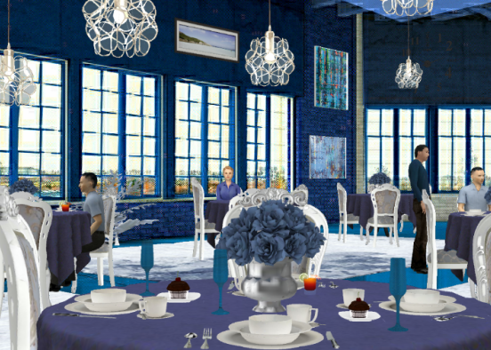 Blue Lagoon Restaurant  Design Rendering