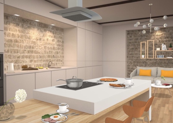 кухня-гостиная  Design Rendering
