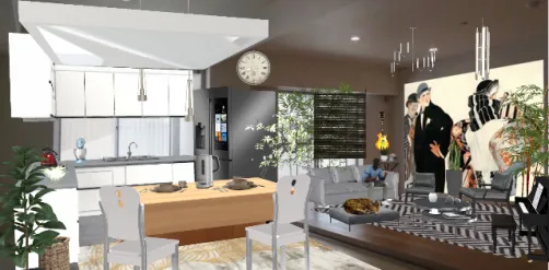 Cozinha com sala