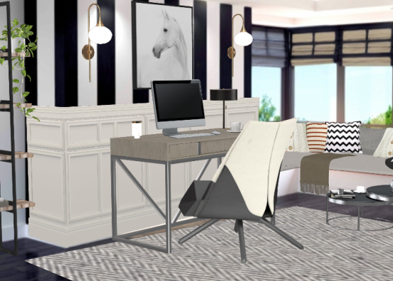 Anna's office at home Design Rendering